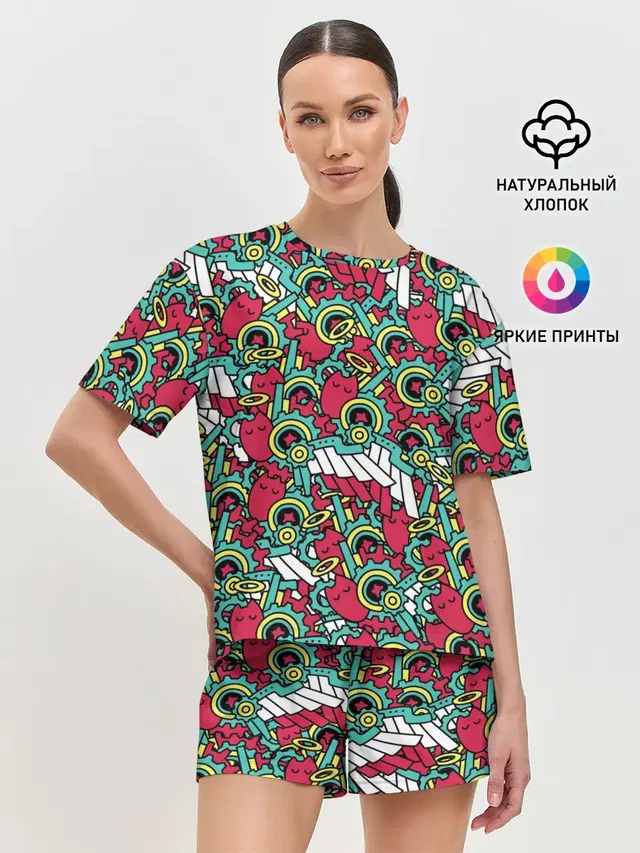 Женская пижама с шортами