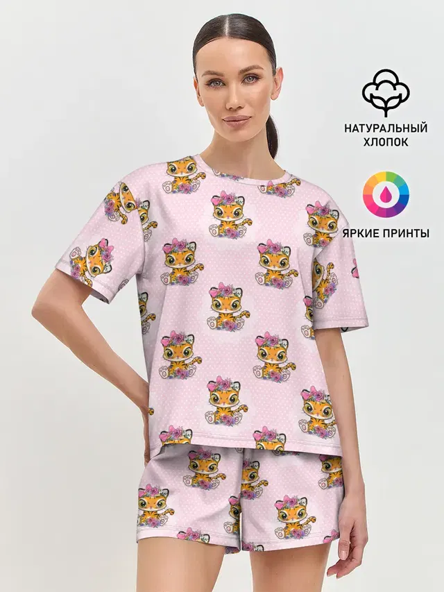 Женская пижама с шортами