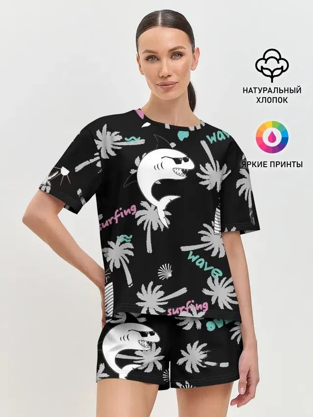 Женская пижама с шортами