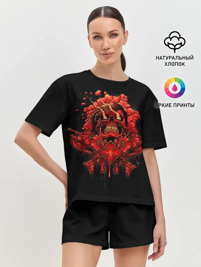 Женская пижама с шортами