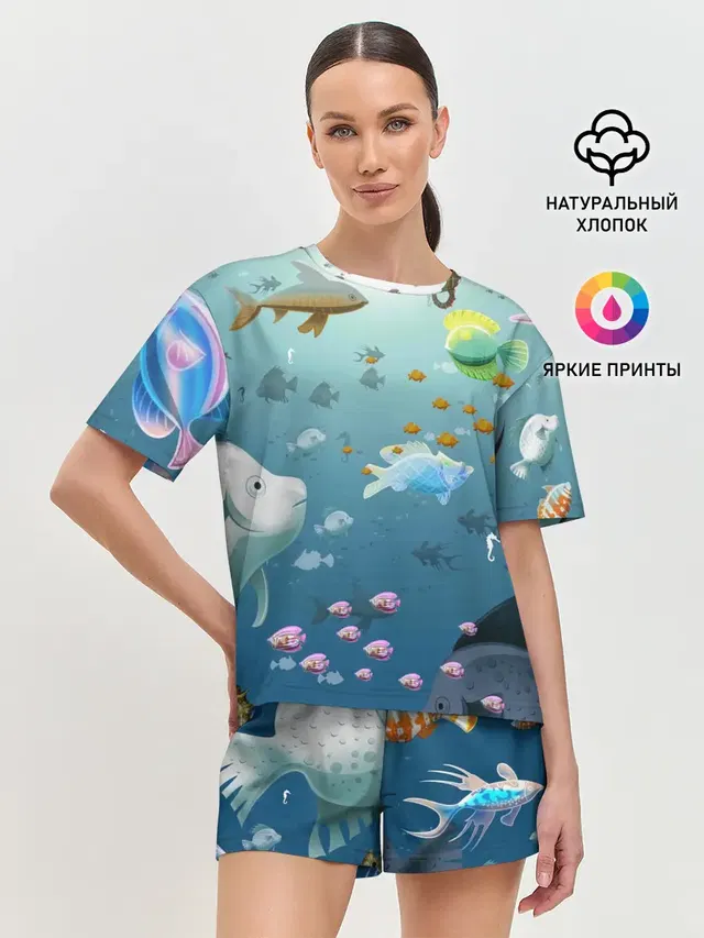 Женская пижама с шортами