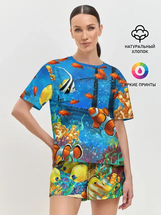 Женская пижама с шортами
