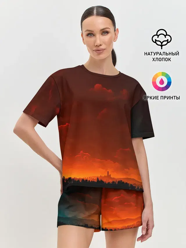Женская пижама с шортами