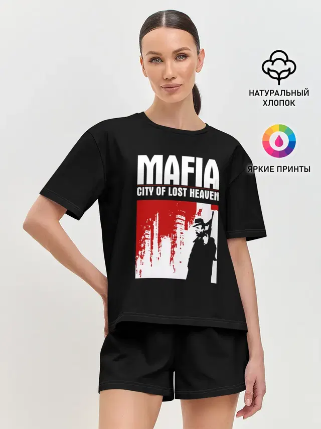 Женская пижама с шортами с принтом «Mafia — City of lost haven»