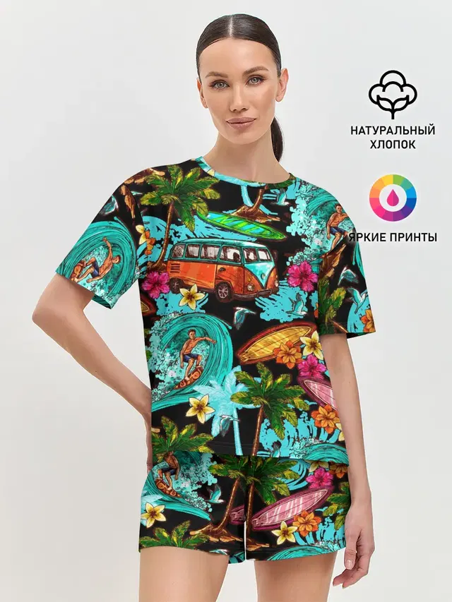 Женская пижама с шортами