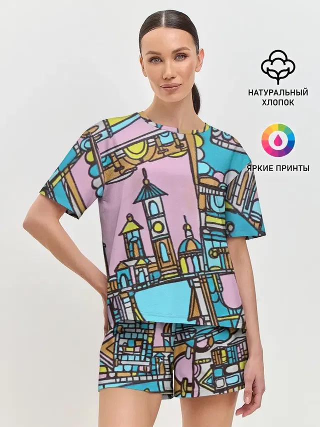 Женская пижама с шортами