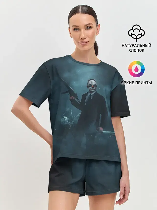 Женская пижама с шортами с принтом «Payday — Chains»