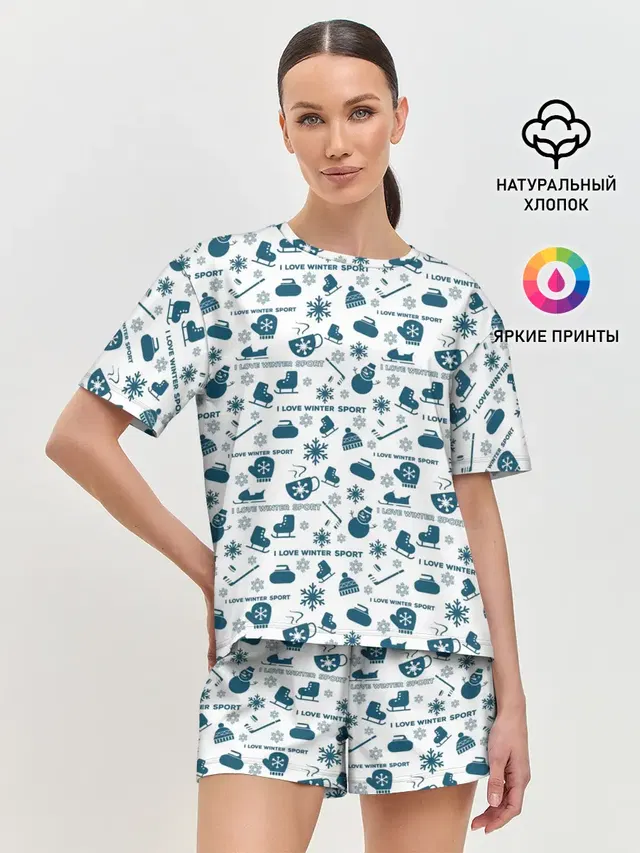 Женская пижама с шортами