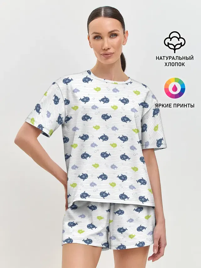 Женская пижама с шортами