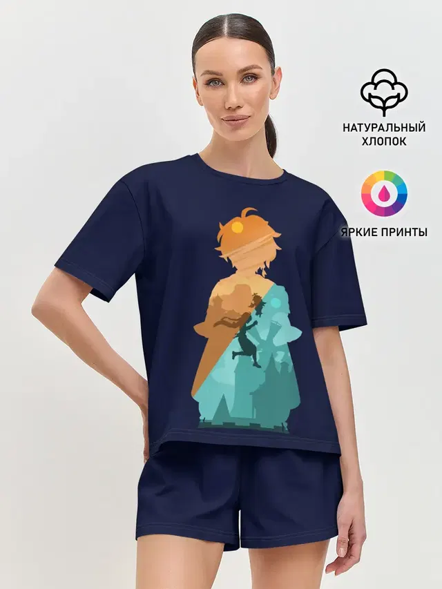 Женская пижама с шортами