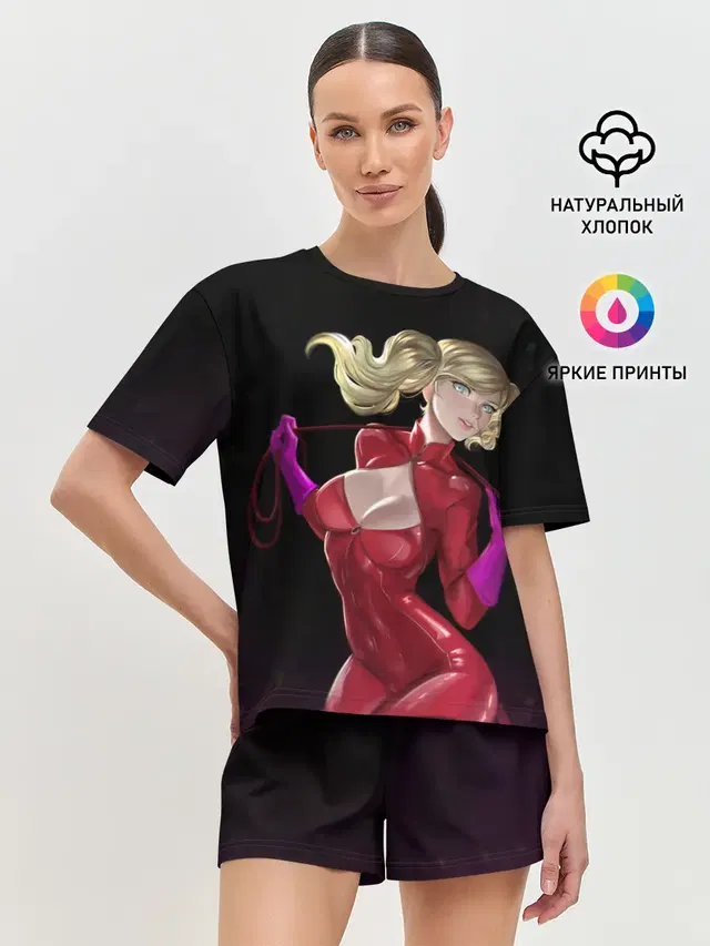 Женская пижама с шортами с принтом «Persona 5 — Sweet Takamaki»