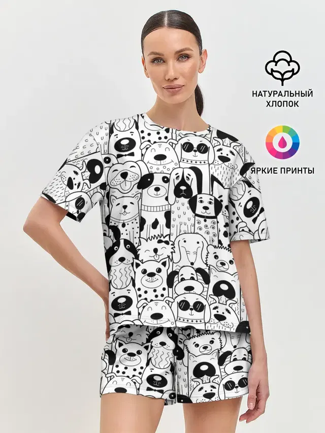 Женская пижама с шортами