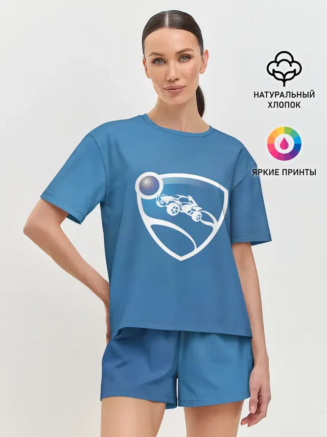 Женская пижама с шортами с принтом «Rocket League — Rocket League Fan»