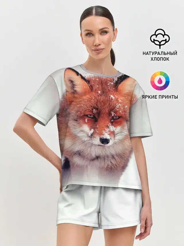 Лисица и снег