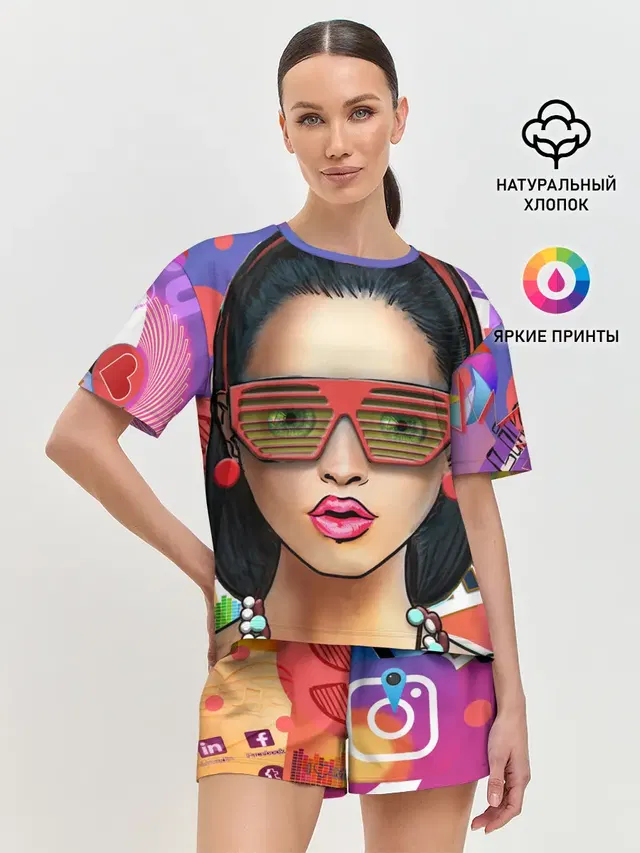 Женская пижама с шортами