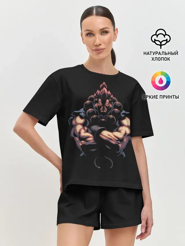 Женская пижама с шортами с принтом «Street Fighter — Dangers Acuma»