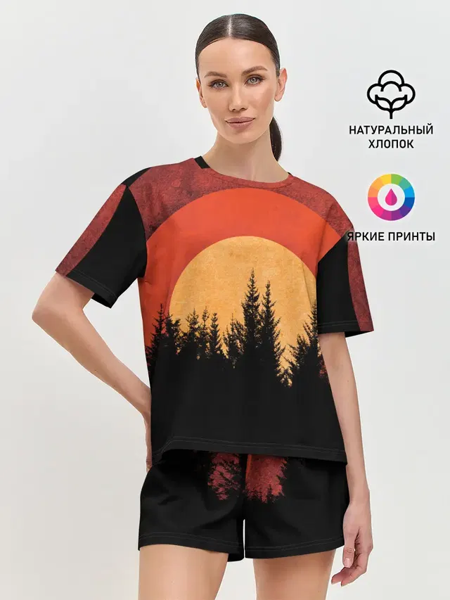 Женская пижама с шортами