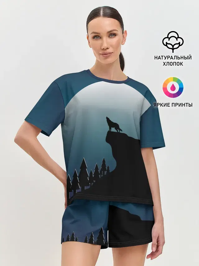 Женская пижама с шортами