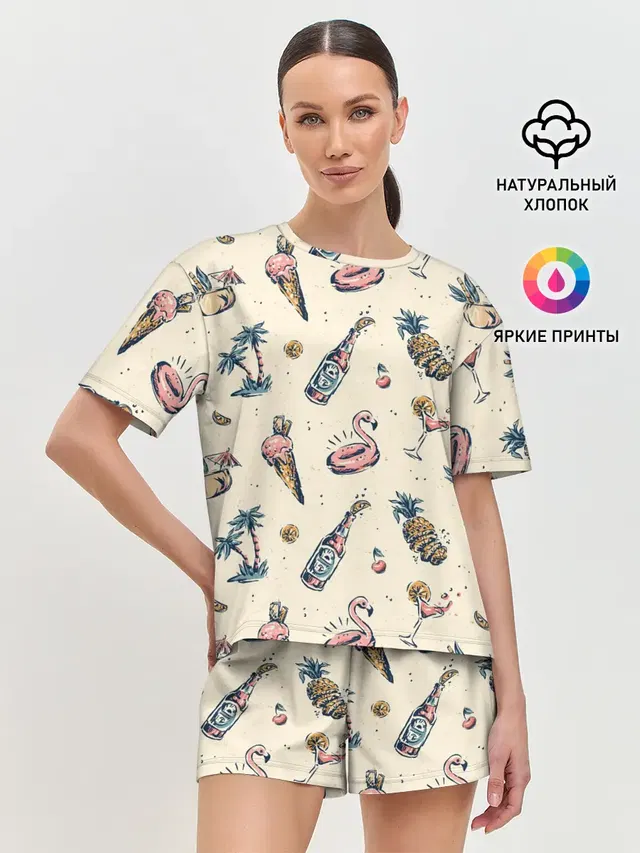 Женская пижама с шортами