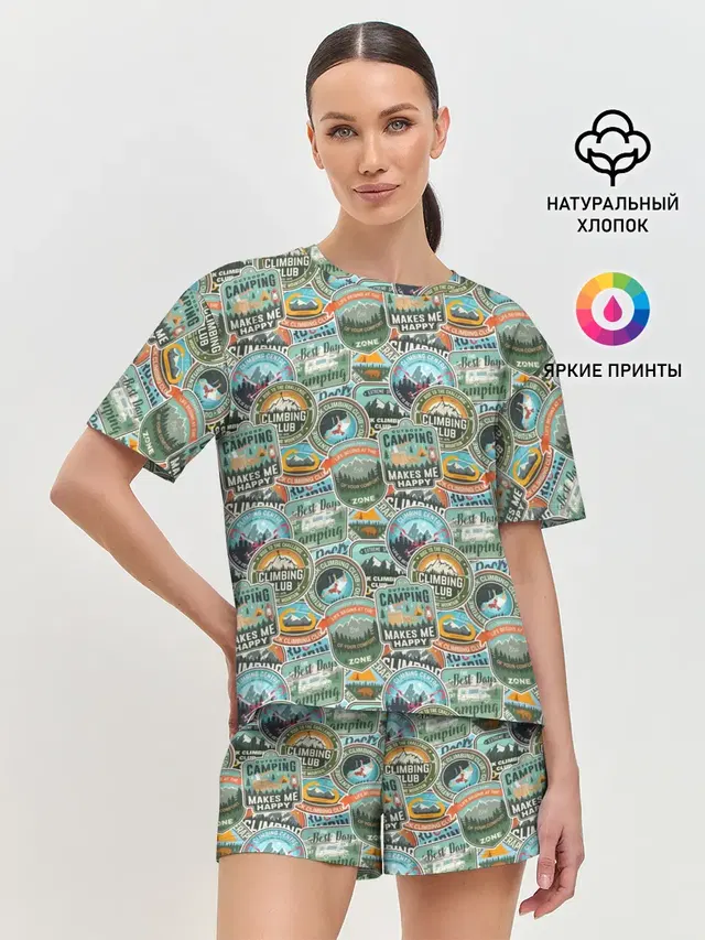 Женская пижама с шортами