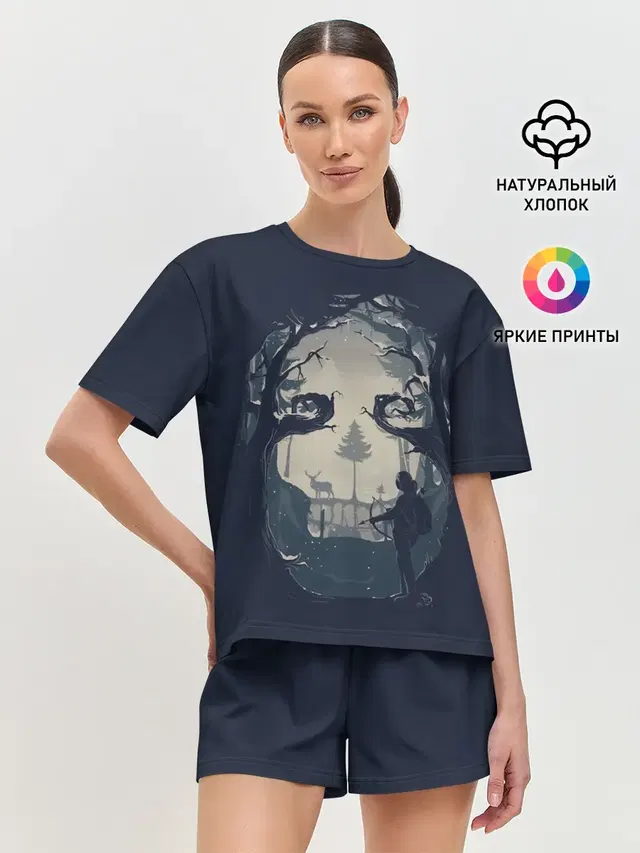 Женская пижама с шортами