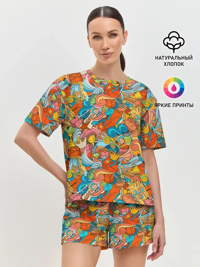 Женская пижама с шортами