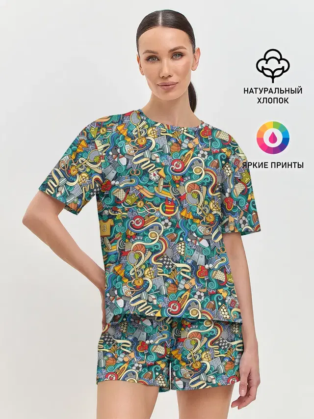 Женская пижама с шортами