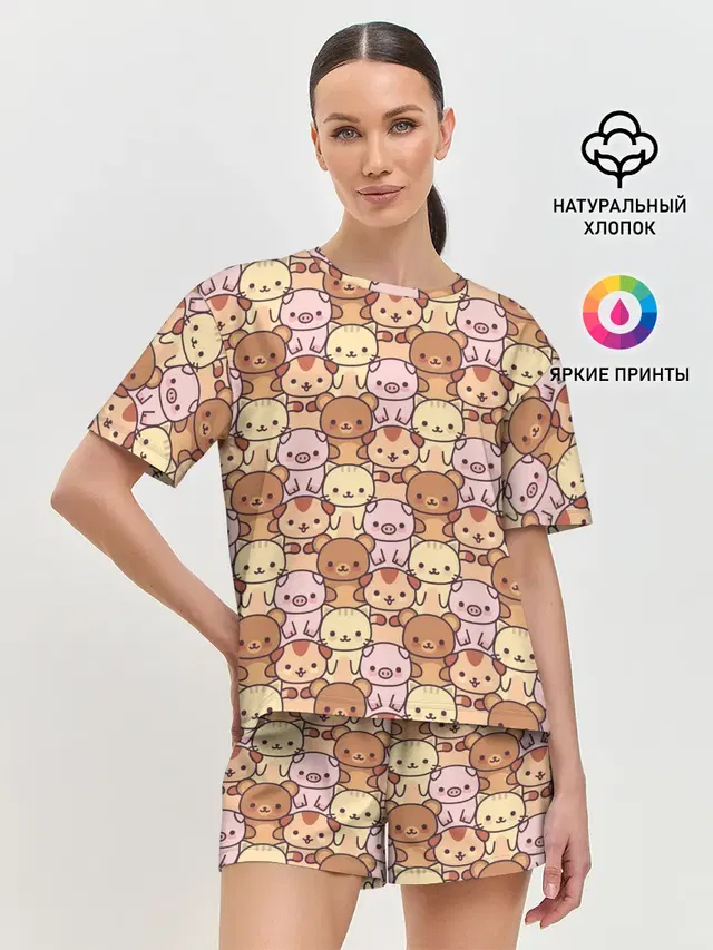 Женская пижама с шортами