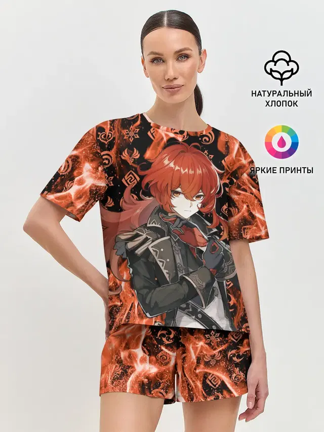 Женская пижама с шортами