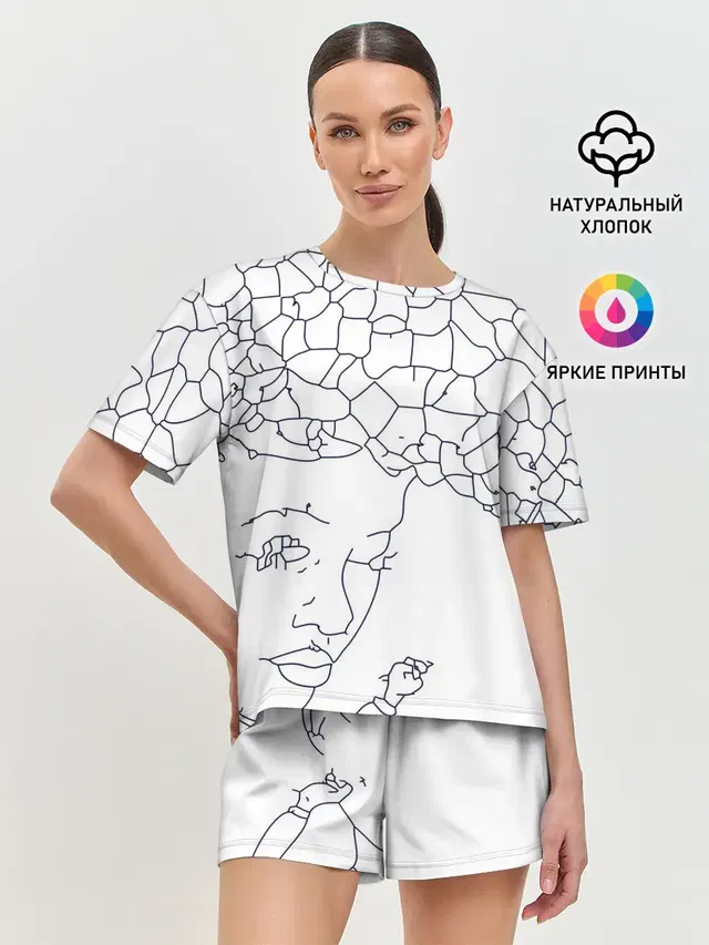 Женская пижама с шортами