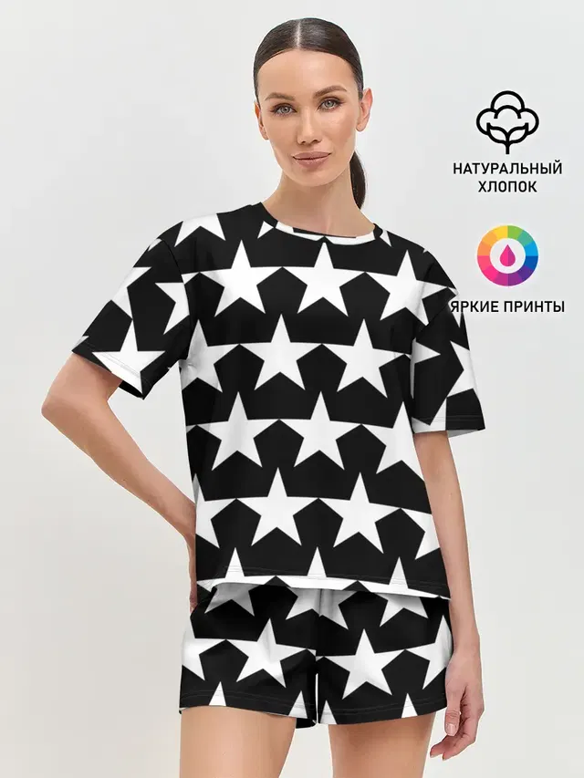 Белые звёзды на чёрном фоне 2