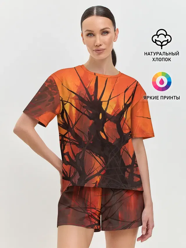 Женская пижама с шортами