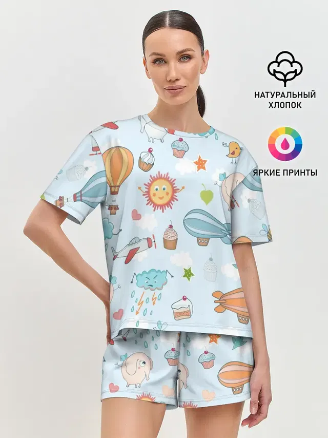 Женская пижама с шортами