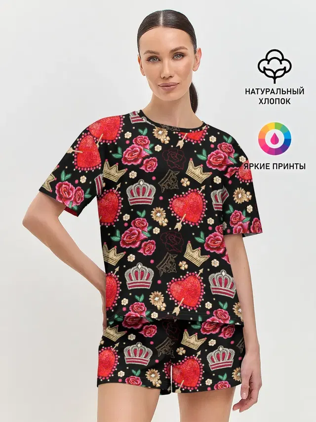 Корона и розы