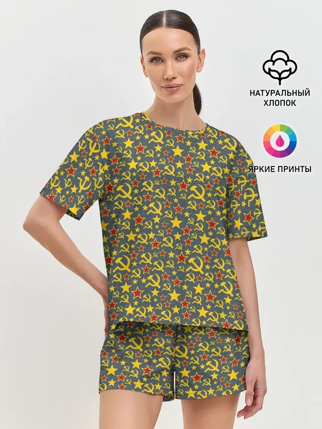 Женская пижама с шортами