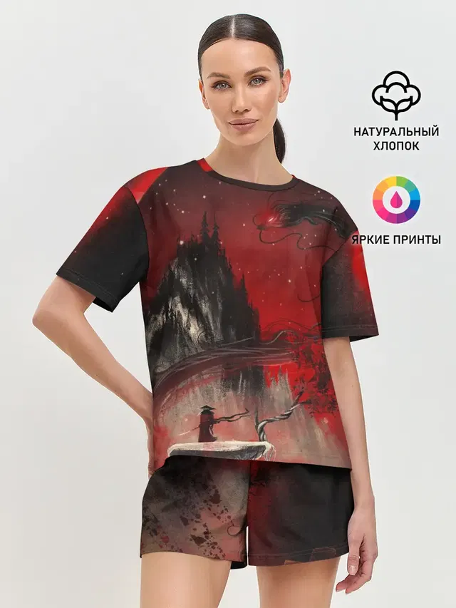 Женская пижама с шортами