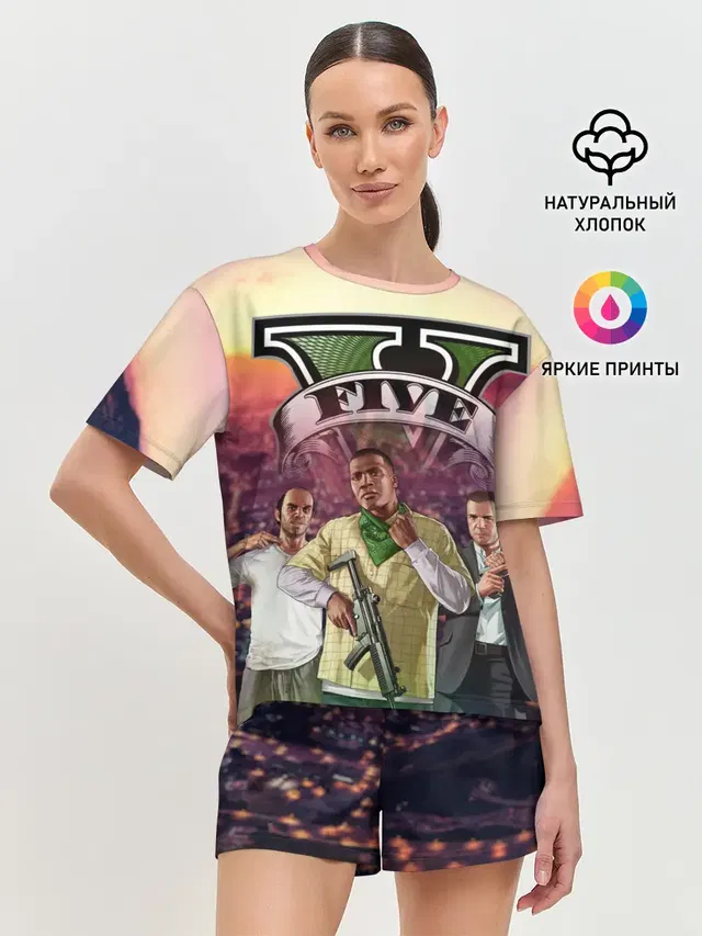 Женская пижама с шортами