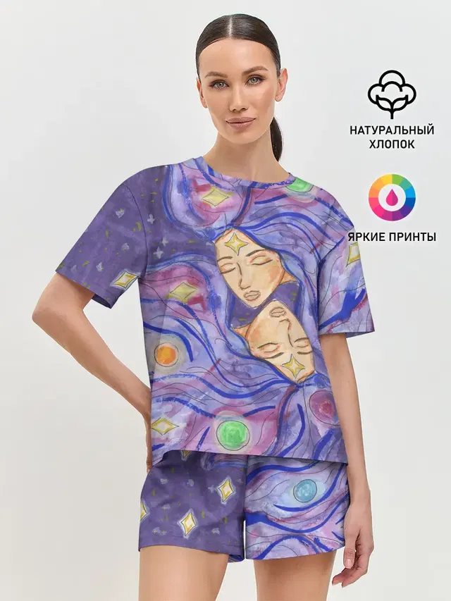 Женская пижама с шортами