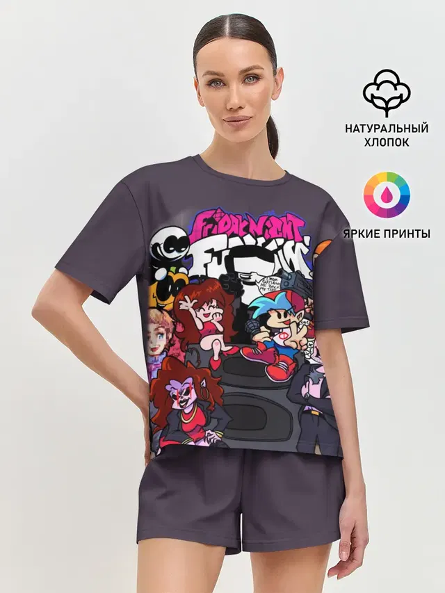 Женская пижама с шортами