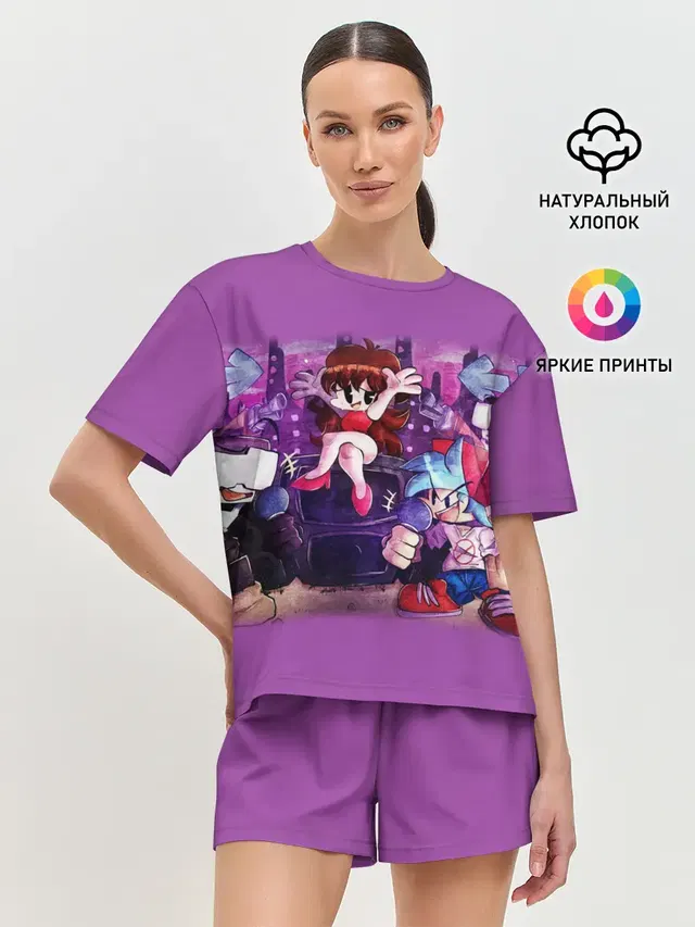 Женская пижама с шортами