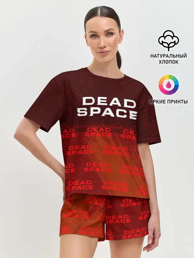 Женская пижама с шортами с принтом «Dead Space — Дэд Спейс - Краска»