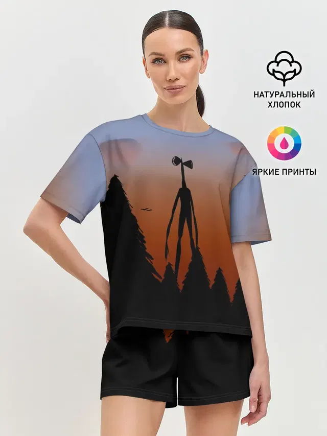 Женская пижама с шортами
