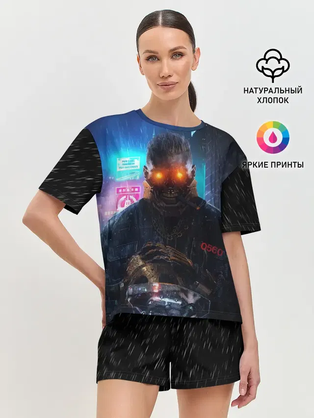 Женская пижама с шортами