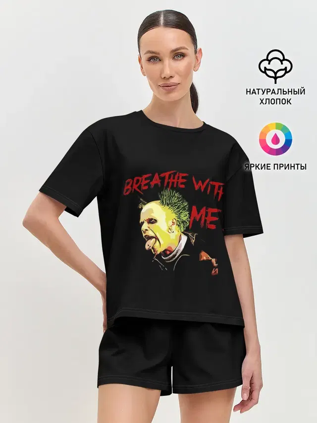 Женская пижама с шортами с принтом «Prodigy — Breathe whith me»