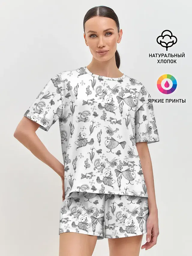 Рисованные сказочные рыбки