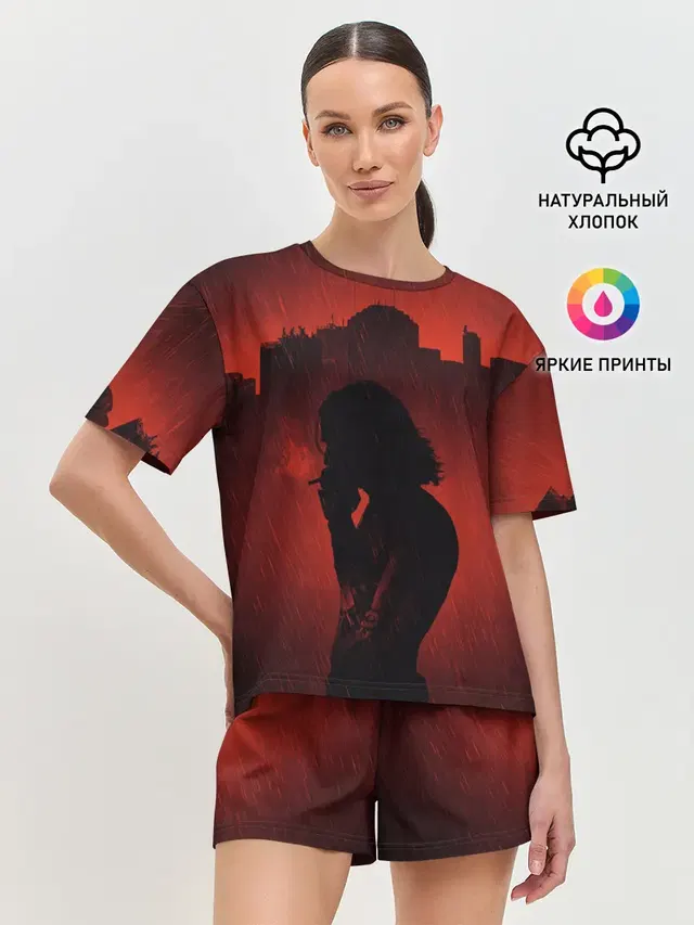 Женская пижама с шортами