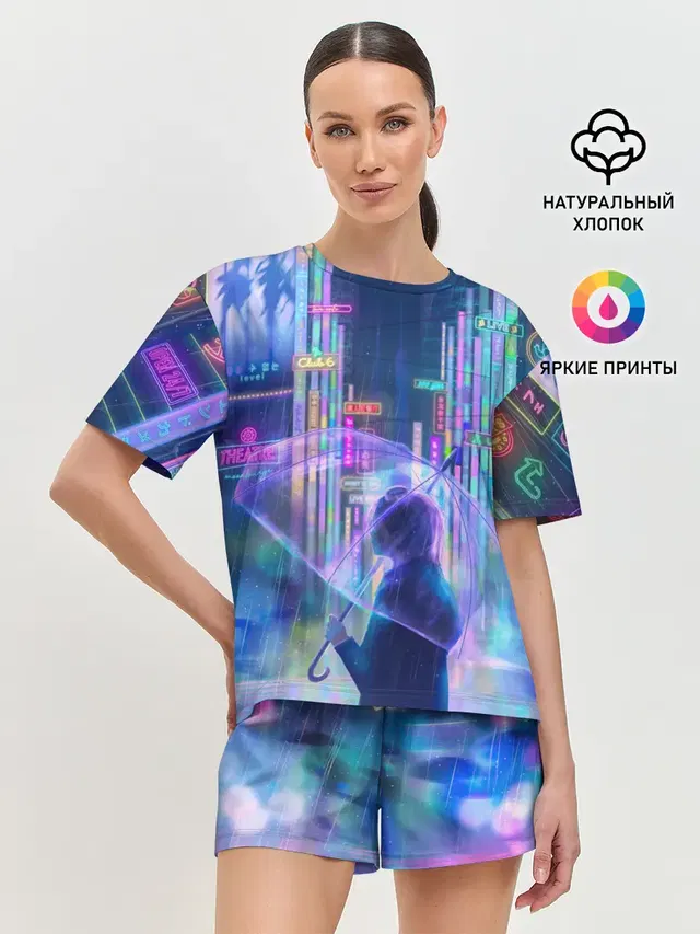 Женская пижама с шортами
