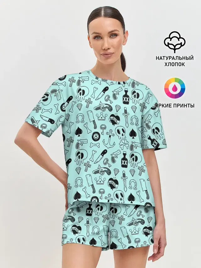 Женская пижама с шортами