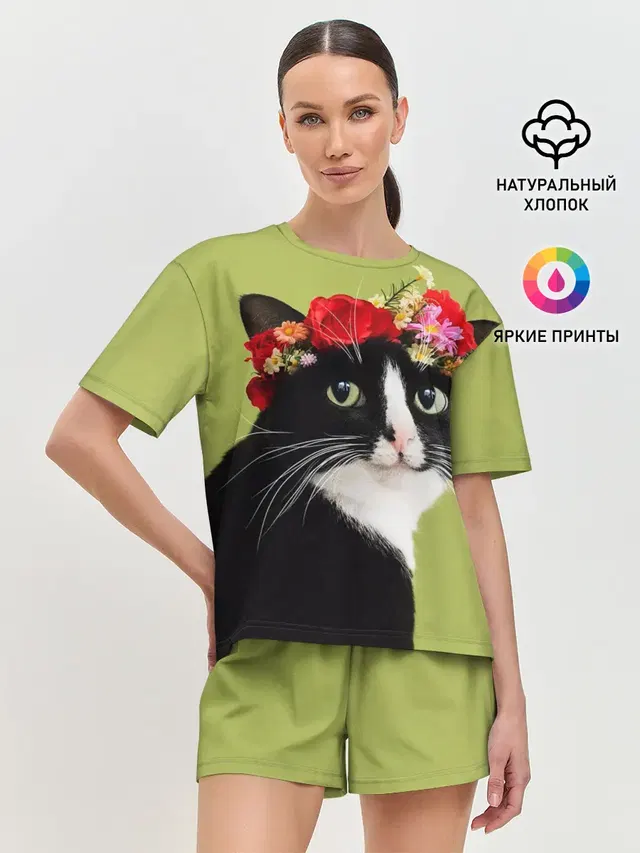 Женская пижама с шортами