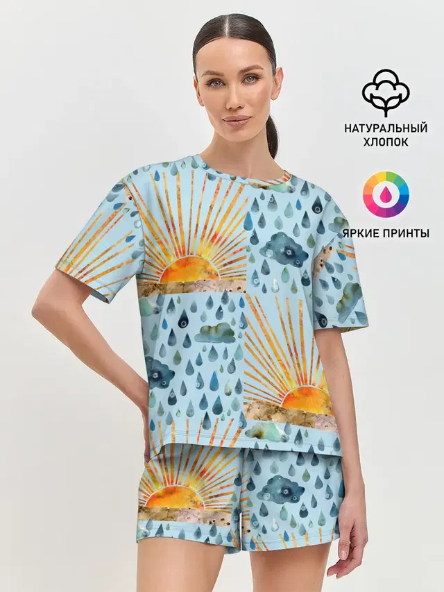 Женская пижама с шортами